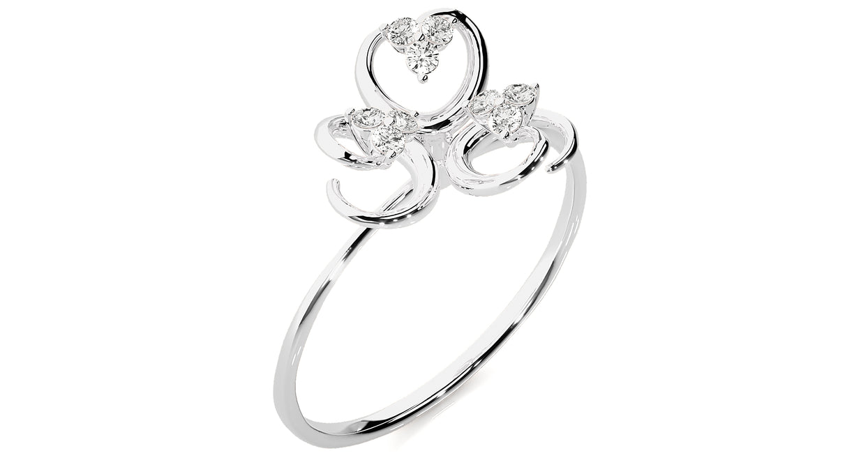 Diamond Bloom Elegance Ring 0.12 ct