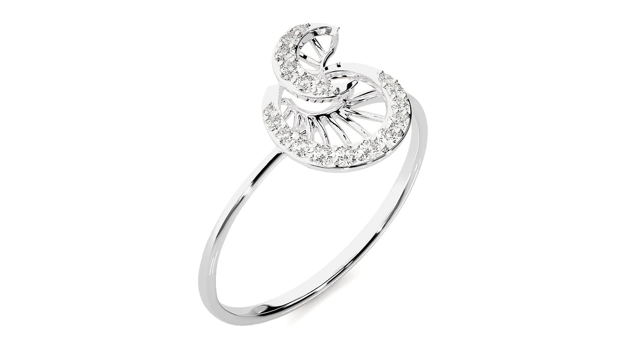 Timeless Flower Diamond Ring 0.12 ct