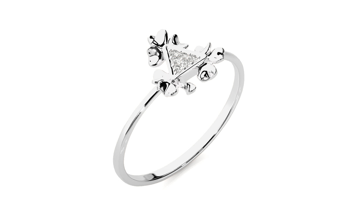Graceful Bloom Diamond Ring 0.09 ct