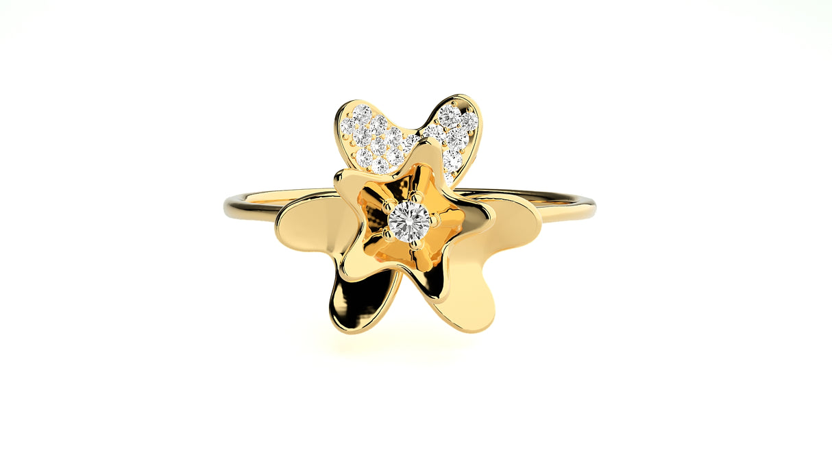 Petal Shine Diamond Ring 0.10 ct