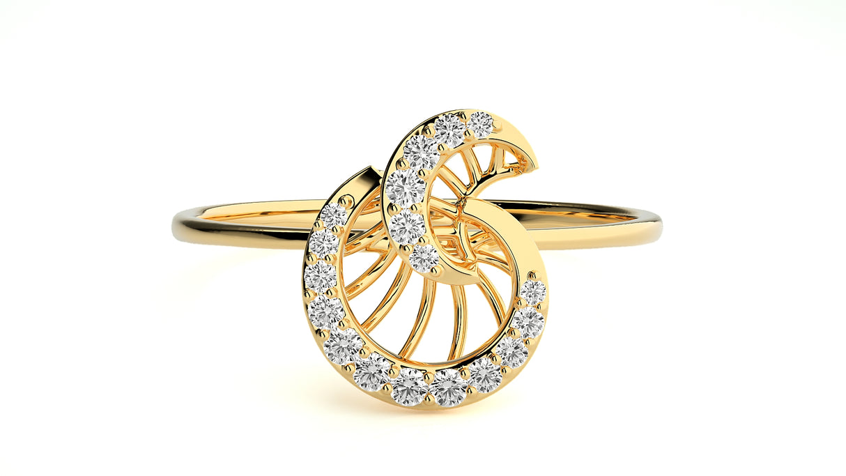 Timeless Flower Diamond Ring 0.12 ct