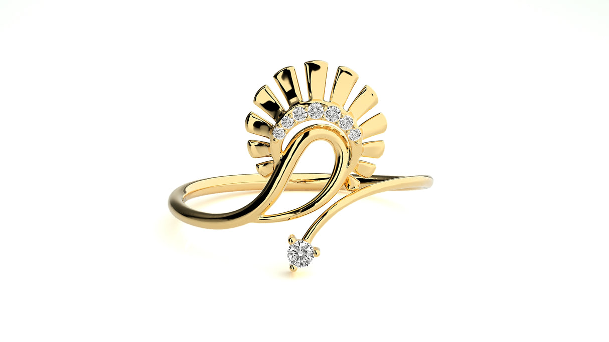 Golden Bloom Diamond Ring 0.12 ct