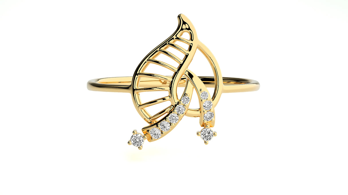 Floral Spark Diamond Ring 0.11 ct