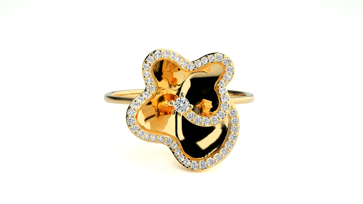 Diamond Glow Petal Ring 0.10 ct