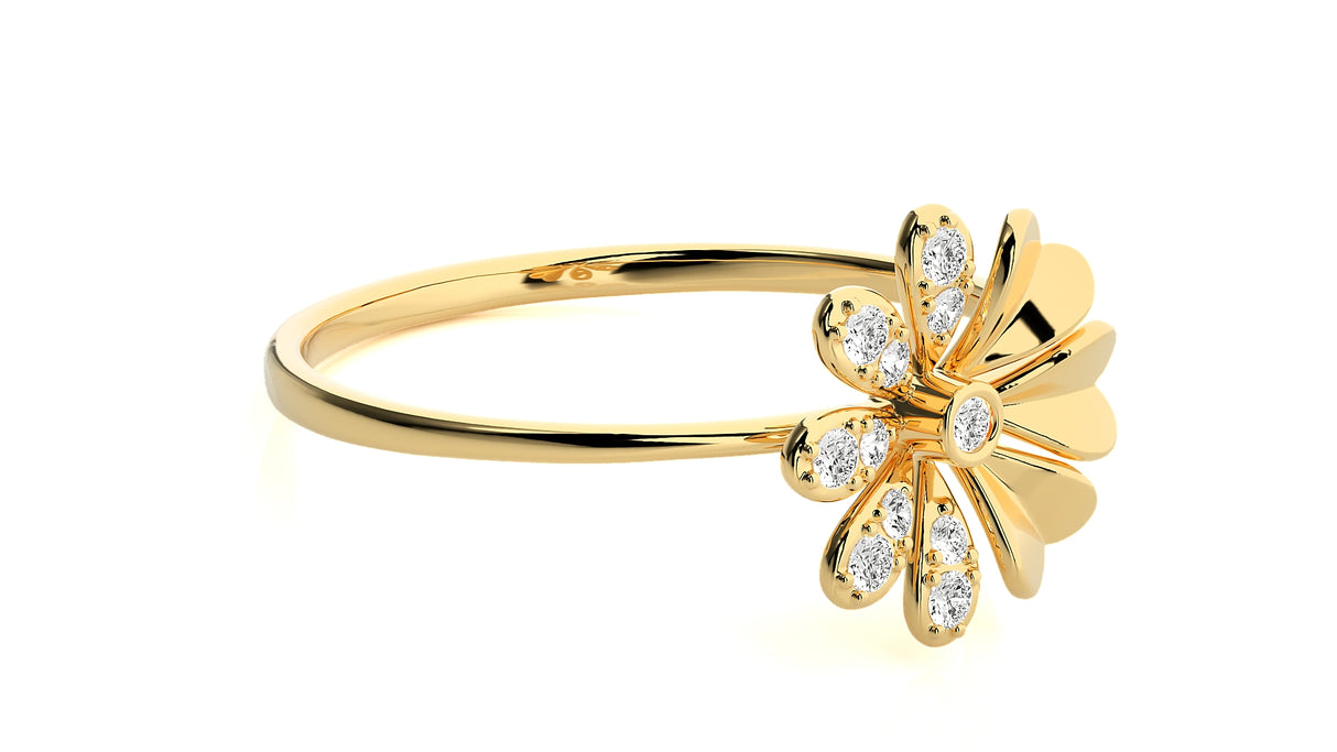 Diamond Petals Ring 0.12 ct