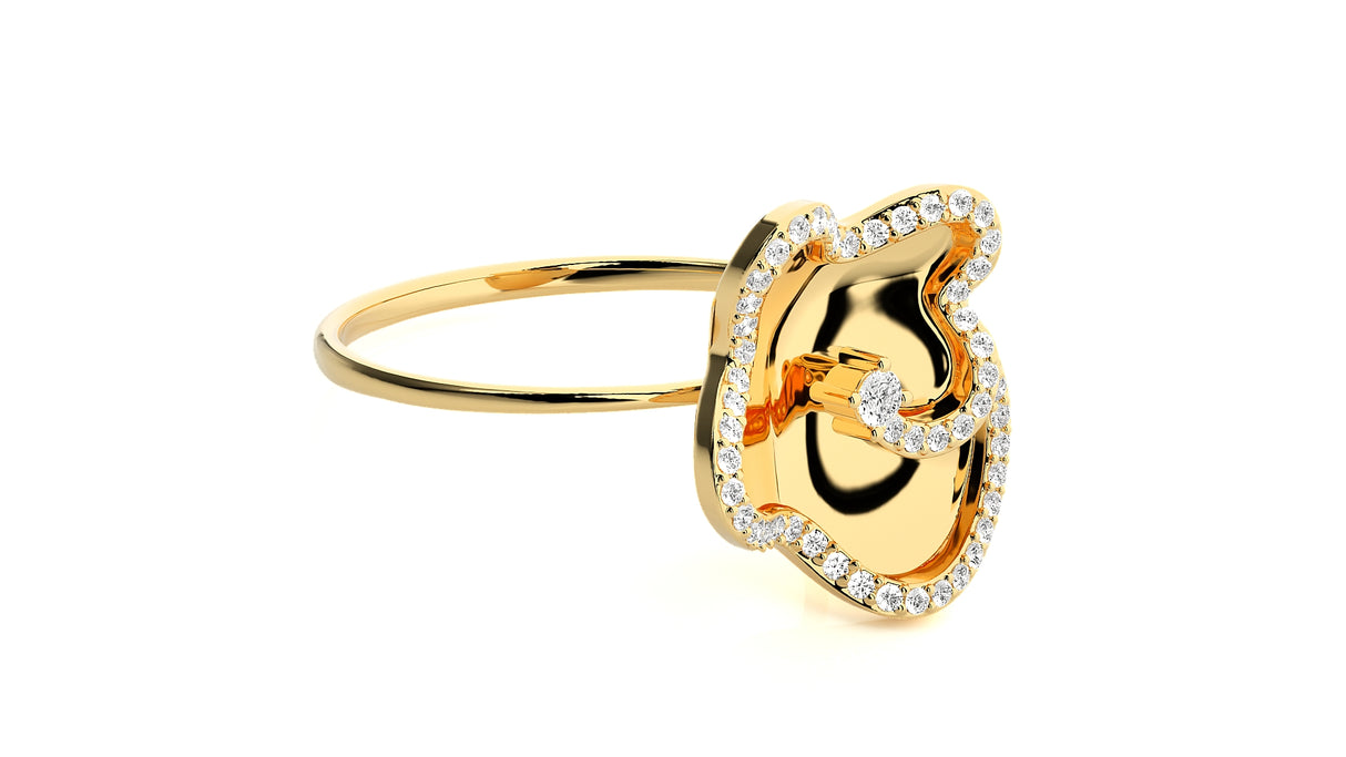 Diamond Glow Petal Ring 0.10 ct