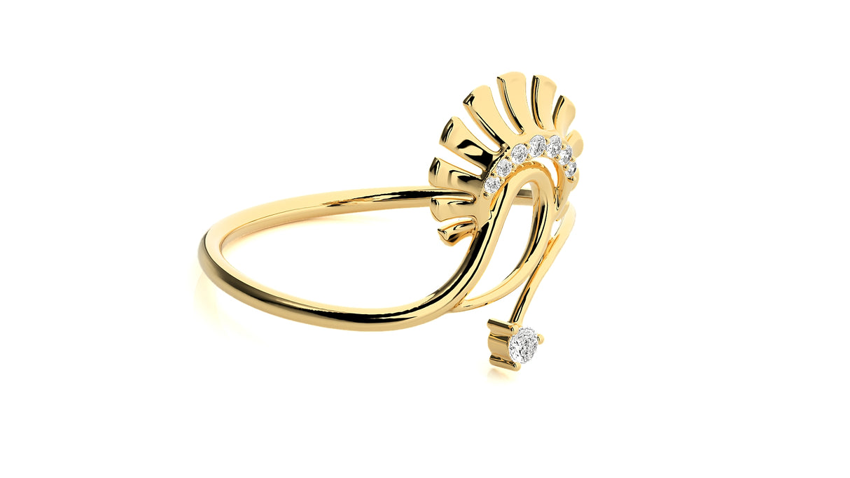 Golden Bloom Diamond Ring 0.12 ct