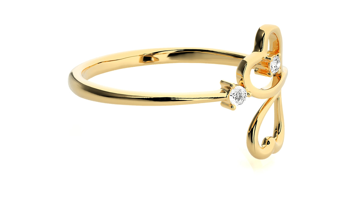 Delicate Bloom Diamond Ring 0.12 ct