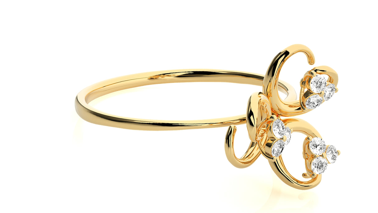 Diamond Bloom Elegance Ring 0.12 ct