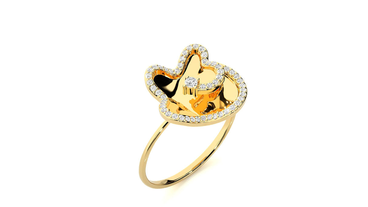 Diamond Glow Petal Ring 0.10 ct