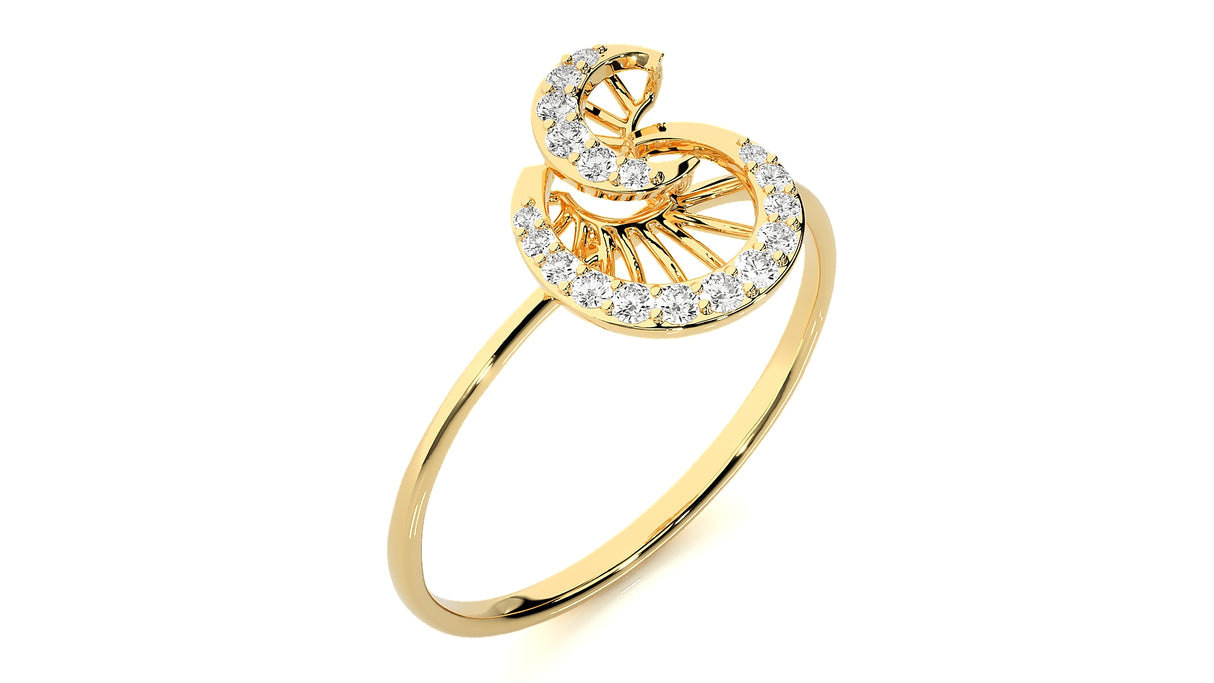 Timeless Flower Diamond Ring 0.12 ct
