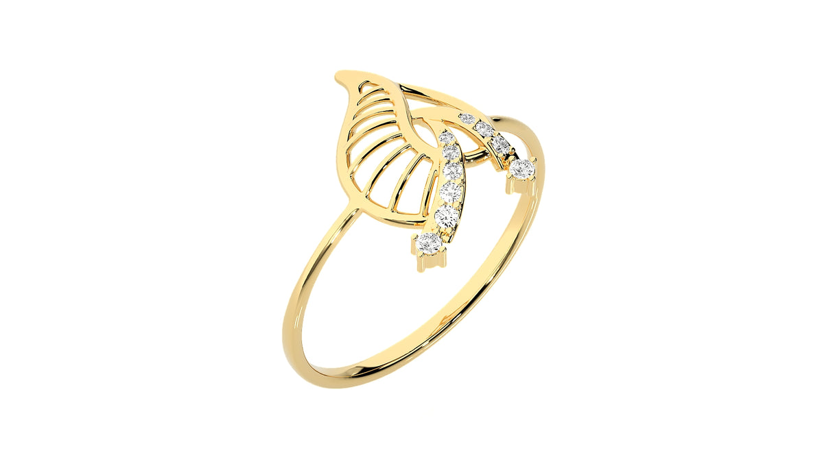 Floral Spark Diamond Ring 0.11 ct