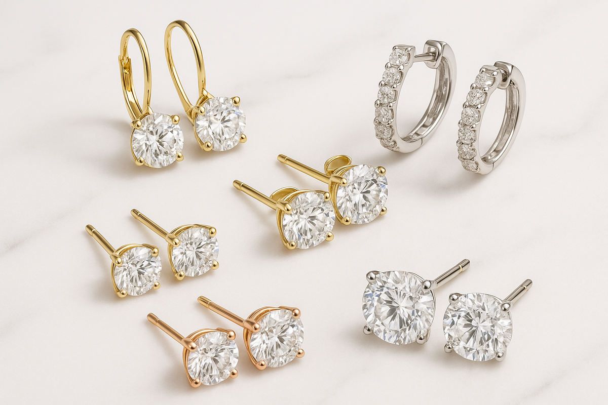 Lp Diamond Collection Diamond Earrings in Gold Settings - Luxury Jewelry Collection – LP Diamonds