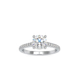 1.5 ct 4 Prong Diamond Ring side