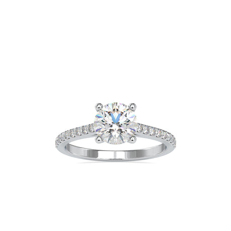 1.5 ct 4 Prong Diamond Ring side