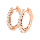 Diamond Hoop Earrings in White Gold 0.48ct