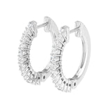 Diamond Hoop Earrings in White Gold 0.48ct