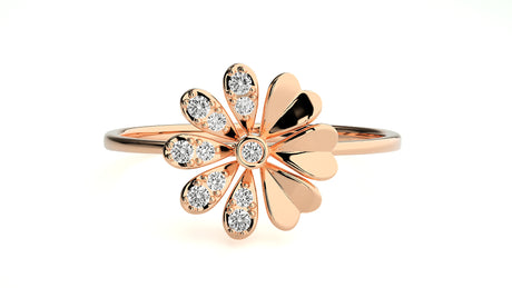 Diamond Petals Ring 0.12 ct