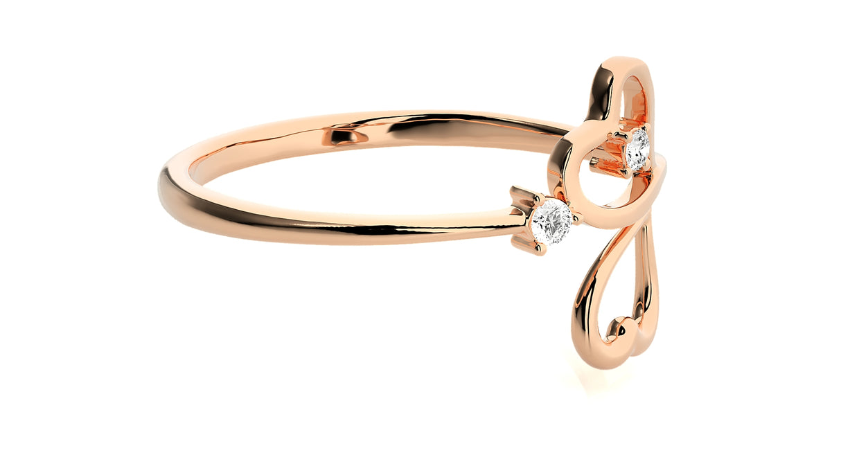 Delicate Bloom Diamond Ring 0.12 ct