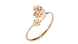 Radiant Floral Diamond Ring 0.12 ct