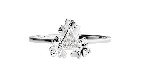 Graceful Bloom Diamond Ring 0.09 ct