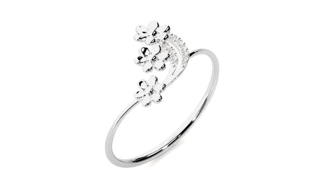 Radiant Floral Diamond Ring 0.12 ct