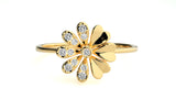 Diamond Petals Ring 0.12 ct