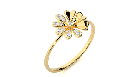 Diamond Petals Ring 0.12 ct
