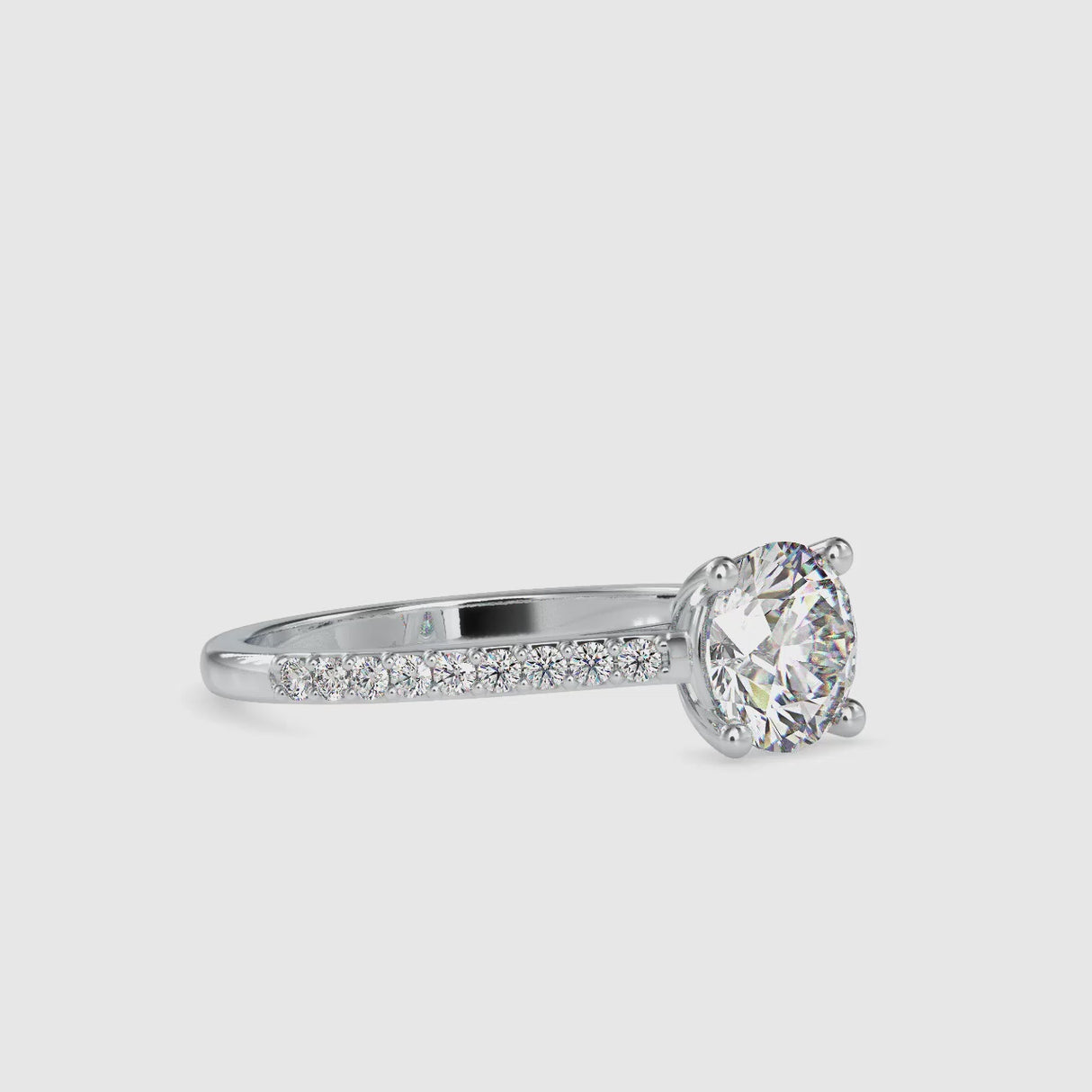 1.5 ct 4 Prong Diamond Ring side