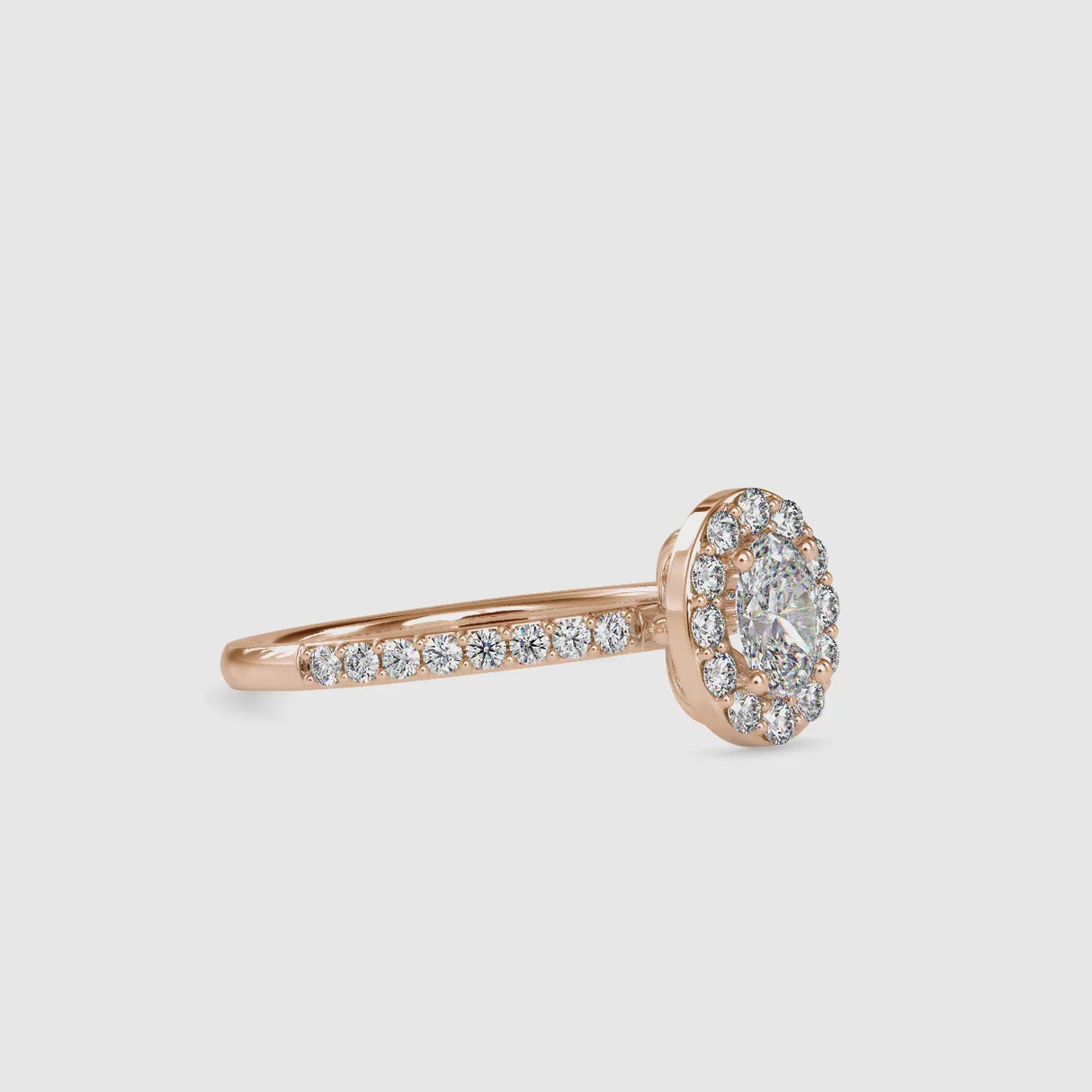 0.9 ct Oval Diamonds Ring