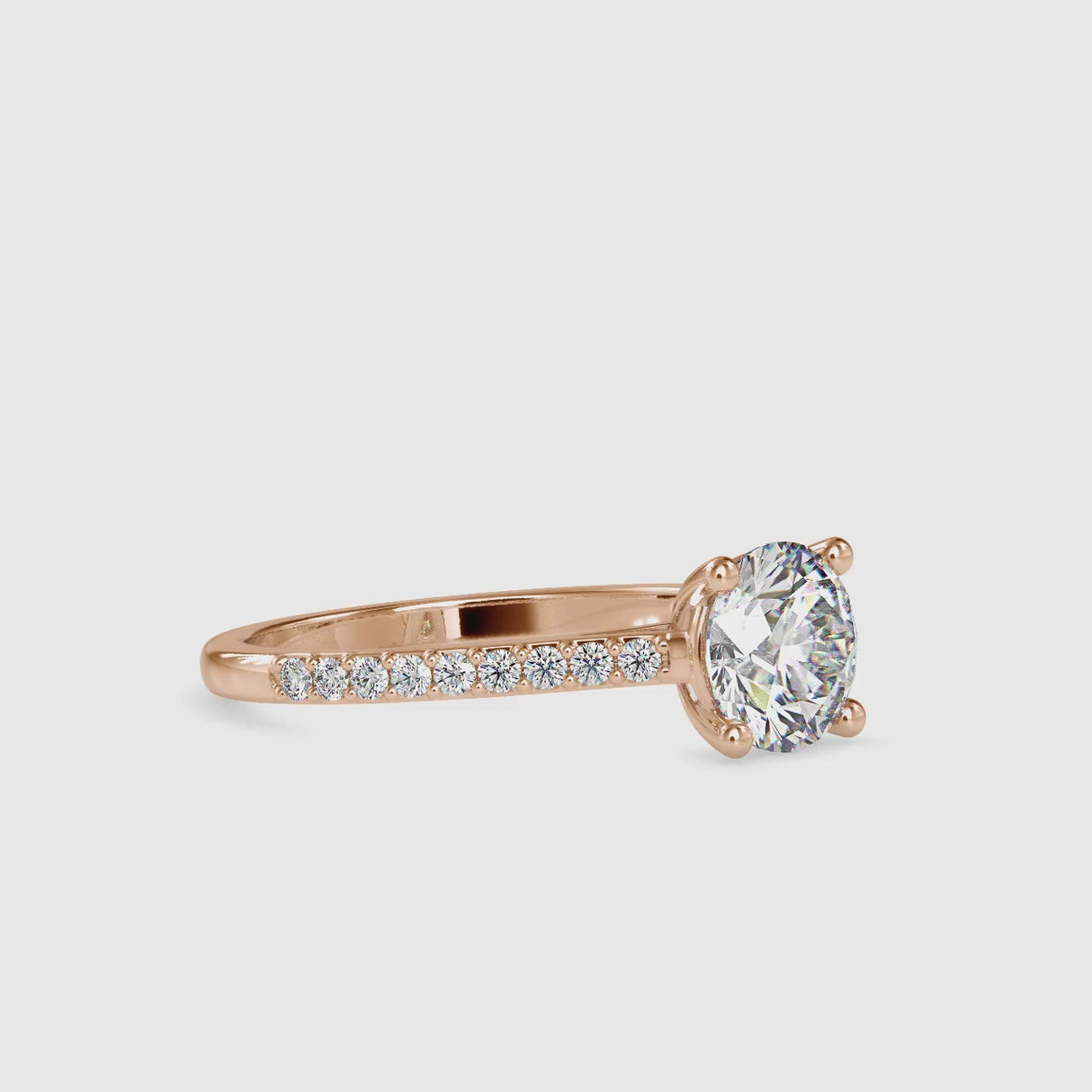 1.5 ct 4 Prong Diamond Ring side